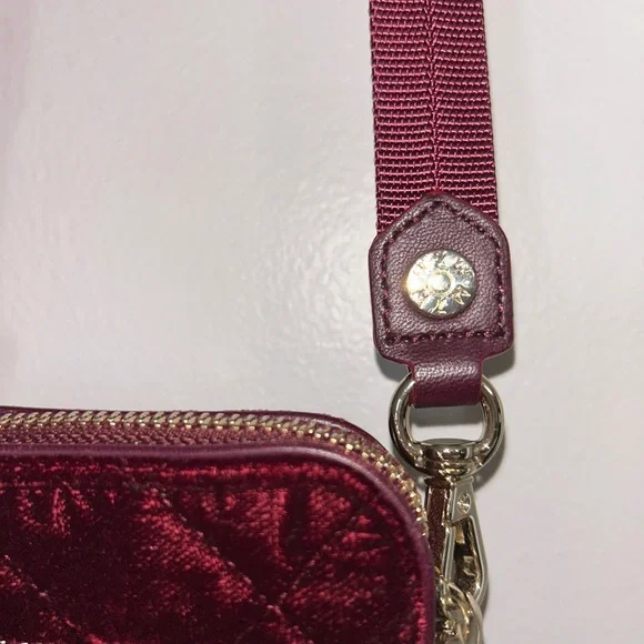 MZ Wallace Burgundy Velvet Crossbody Bag - Picture 4 of 8